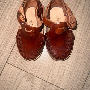 Stylish Brown Kids Leather Sandals